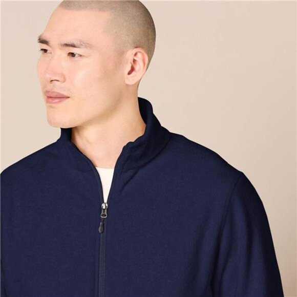 Mens Full Zip Fleece Jacket Big Tall Warm Lightweight Outdoor Pullover Coat - Picture 4 of 7